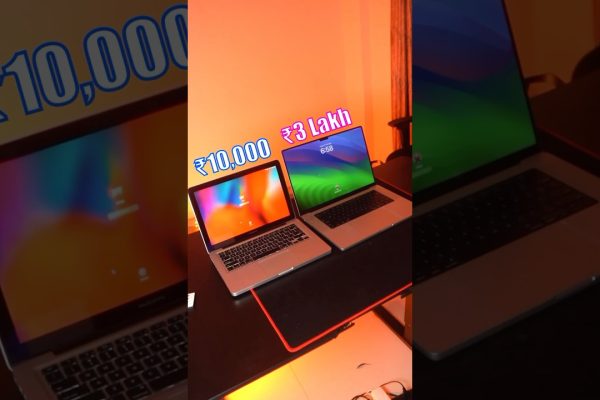 Trending toys of the year -> ₹10,000 MacBook vs ₹3 Lakh Macbook Pro! #shorts